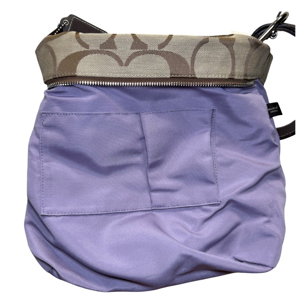 Coach 24CM Signature‎ Duffle Khaki Mahogany Leather Shoulder Bag F15067 NWT READ - Picture 10 of 16